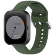 For CMF Watch Pro D395 22mm Solid Color Silver Buckle Silicone Watch Band, Size:S(Army Green) - Watch Bands by PMC TechLife | Online Shopping South Africa | PMC TechLife