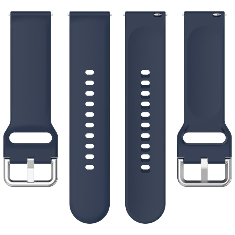 For CMF Watch Pro D395 22mm Solid Color Silver Buckle Silicone Watch Band, Size:S(Midnight Blue) - Watch Bands by PMC TechLife | Online Shopping South Africa | PMC TechLife