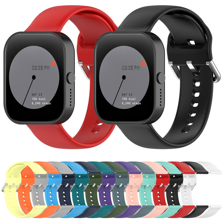 For CMF Watch Pro D395 22mm Solid Color Silver Buckle Silicone Watch Band, Size:L(Purple) - Watch Bands by PMC TechLife | Online Shopping South Africa | PMC TechLife