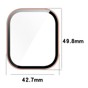 For CMF Watch Pro D395 PC + Tempered Film Integrated Watch Protective Case(Black)