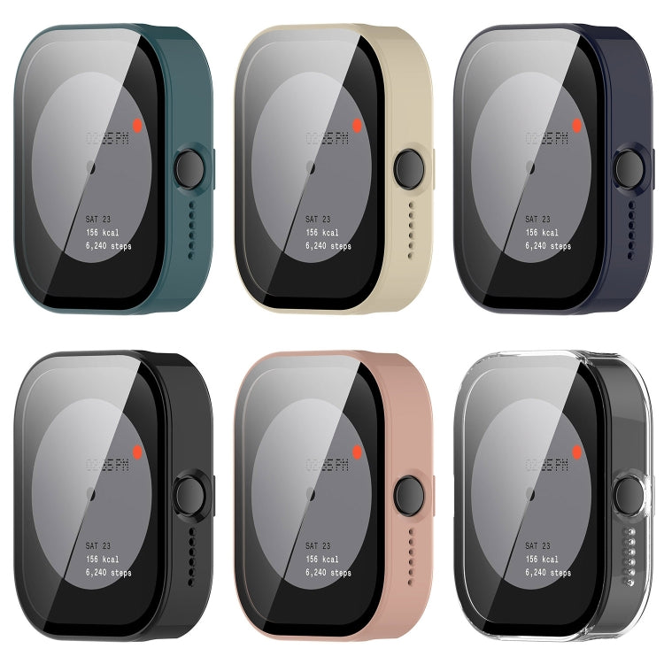 For CMF Watch Pro D395 PC + Tempered Film Integrated Watch Protective Case(Transparent) - Watch Case by PMC TechLife | Online Shopping South Africa | PMC TechLife