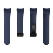 For Samsung Galaxy Watch 6 Magnetic Black Buckle Leather Silicone Watch Band(Midnight Blue)