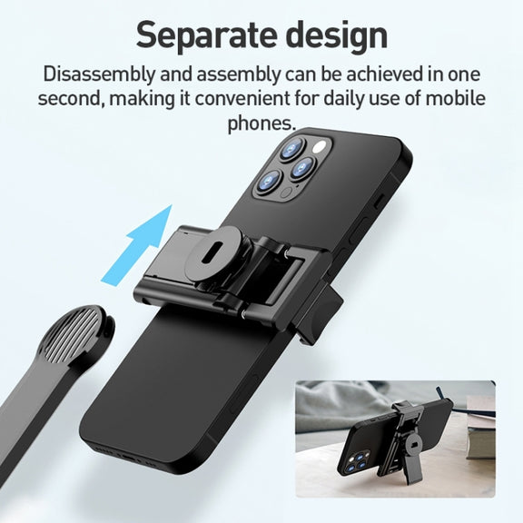ZGA S01 Bluetooth Remote Control Detachable Tripod Selfie Stick(Black)