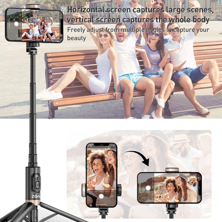 ZGA S02 Bluetooth Remote Control Hidden Tripod Selfie Stick(Black) - free shipping - PMC TechLife - Order now!