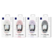 ZGA Colorful Transparent Dual Mode Wireless 2.4G + Bluetooth 5.0 Mouse(Purple)