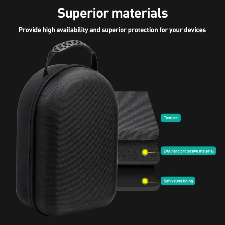 For Apple Vision Pro EVA Cloth Velvet Handle Water-resistant Host Storage Bag(Black)