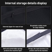 For Apple Vision Pro EVA Cloth Velvet Handle Water-resistant Host Storage Bag(Black)