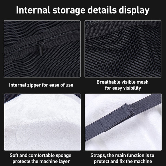 For Apple Vision Pro EVA Cloth Velvet Handle Water-resistant Host Storage Bag(Black)