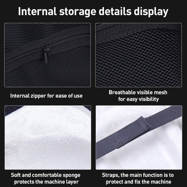 For Apple Vision Pro EVA Cloth Velvet Handle Water-resistant Host Storage Bag(Black)