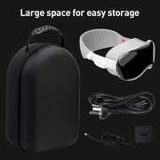 For Apple Vision Pro EVA Cloth Velvet Handle Water-resistant Host Storage Bag(Black)