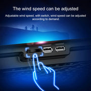 ICE COOREL Notebook Computer Base Speed Control Silent Six-fan Cooling Holder Cooling Rack, Style: Premium Edition(Lvory)
