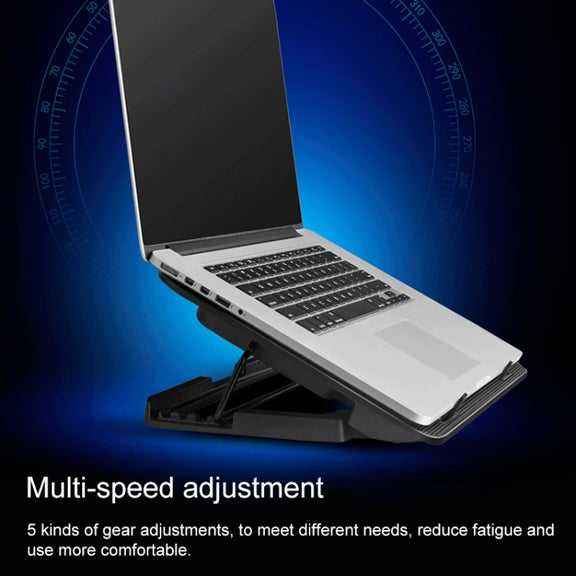 ICE COOREL Notebook Computer Base Speed Control Silent Six-fan Cooling Holder Cooling Rack, Style: Premium Edition(Dazzling Red)