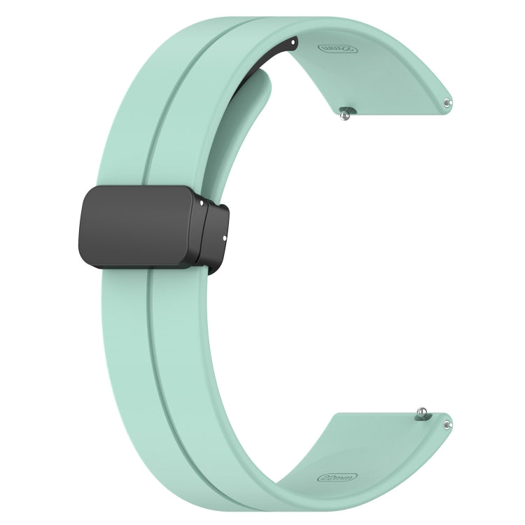 18mm Groove Folding Black Buckle Silicone Watch Band(Teal) - 18mm Bands by PMC TechLife | Online Shopping South Africa | PMC TechLife | Buy Now Pay Later Mobicred