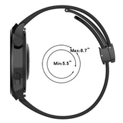 18mm Groove Folding Black Buckle Silicone Watch Band(Green)