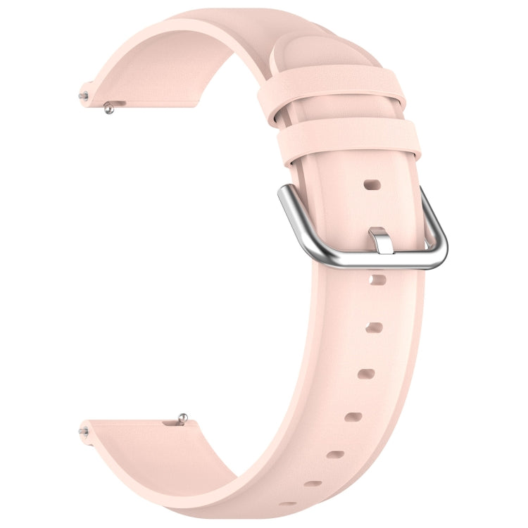 For CMF Watch Pro D395 22mm Round Tail Genuine Leather Watch Band(Pink)