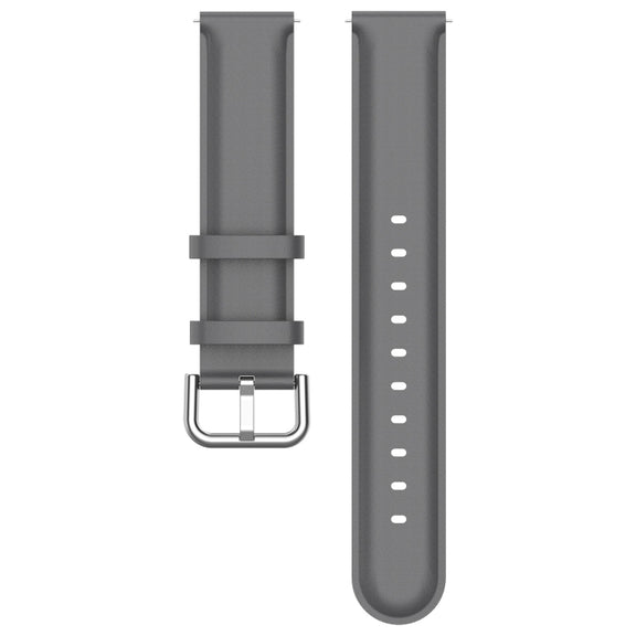 For CMF Watch Pro D395 / Watch Pro 2 22mm Round Tail Genuine Leather Watch Band(Grey)