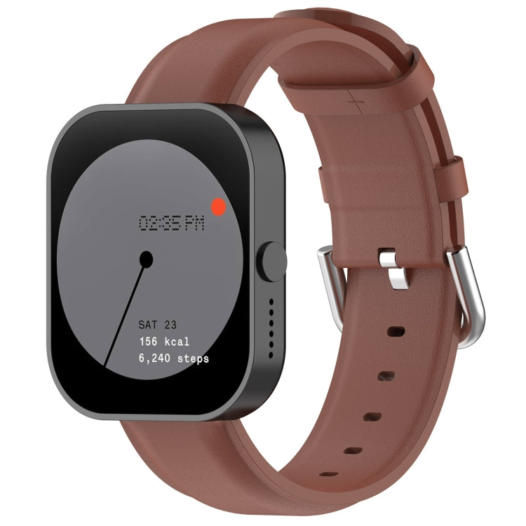 For CMF Watch Pro D395 / Watch Pro 2 22mm Round Tail Genuine Leather Watch Band(Brown) - Watch Bands by PMC TechLife | Online Shopping South Africa | PMC TechLife | Buy Now Pay Later Mobicred