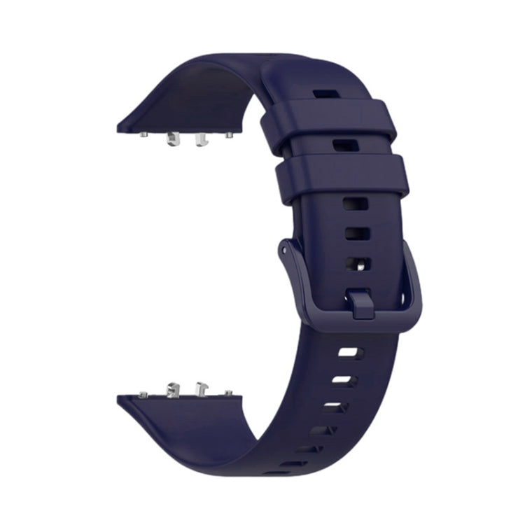 For Samsung Galaxy Fit 3 Solid Color Buckle Silicone Watch Band(Dark Blue) - Watch Bands by PMC TechLife | Online Shopping South Africa | PMC TechLife