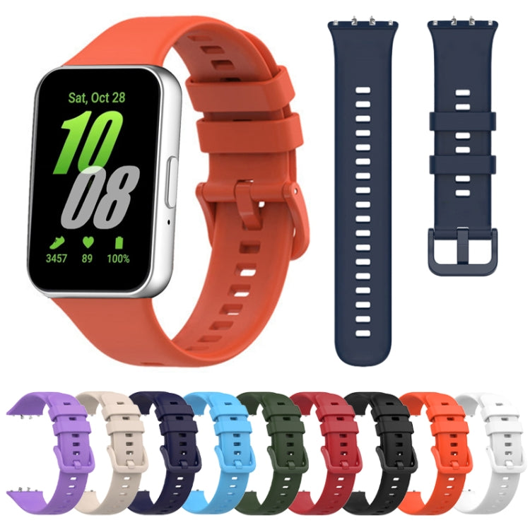 For Samsung Galaxy Fit 3 Solid Color Buckle Silicone Watch Band(Army Green) - Watch Bands by PMC TechLife | Online Shopping South Africa | PMC TechLife