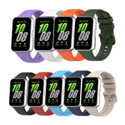 For Samsung Galaxy Fit 3 Solid Color Buckle Silicone Watch Band(Starlight)