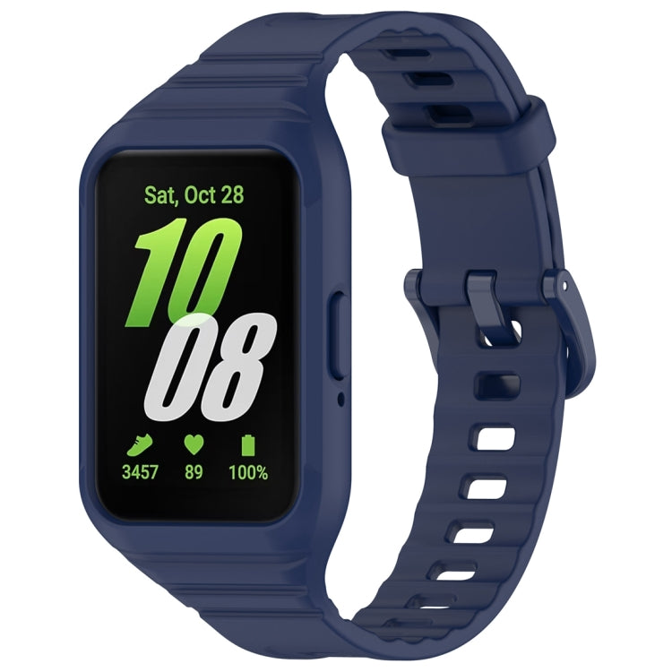 For Samsung Galaxy Fit 3 Solid Color Integrated TPU Watch Band(Midnight Blue) - Watch Bands by PMC TechLife | Online Shopping South Africa | PMC TechLife