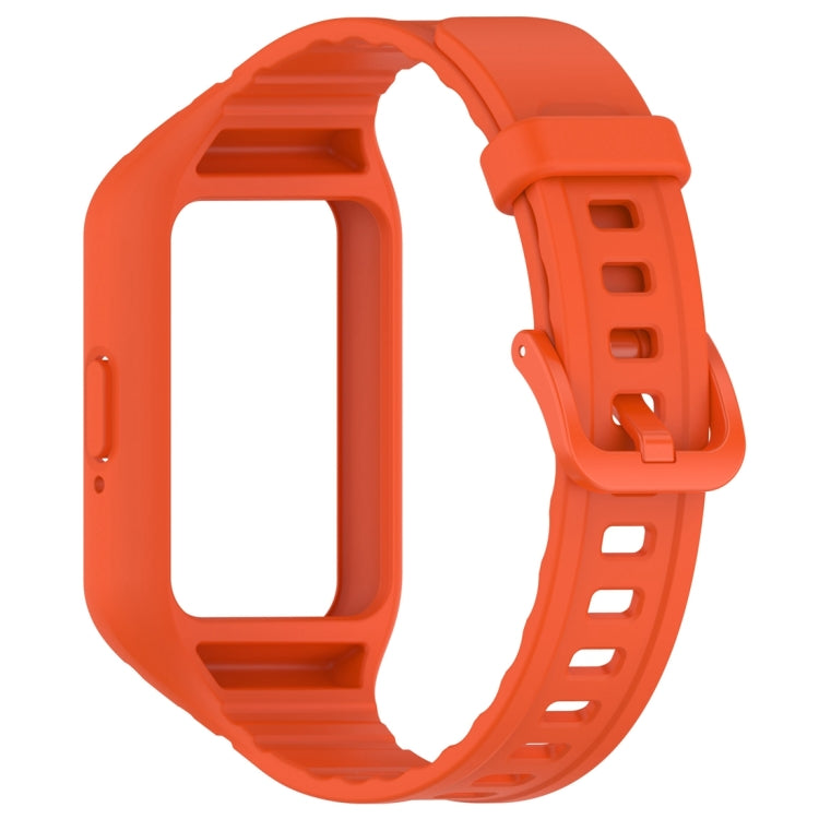 For Samsung Galaxy Fit 3 Solid Color Integrated TPU Watch Band(Orange) - Watch Bands by PMC TechLife | Online Shopping South Africa | PMC TechLife