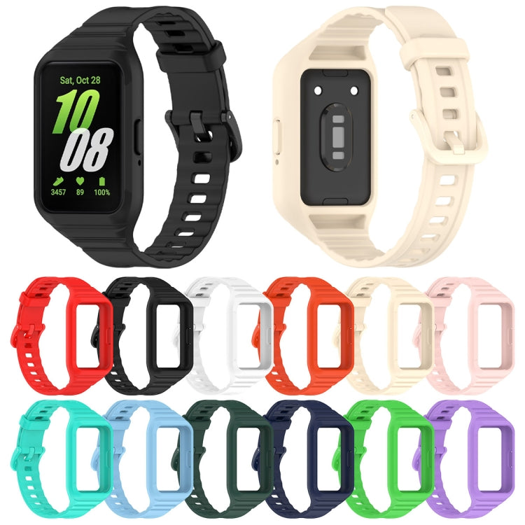 For Samsung Galaxy Fit 3 Solid Color Integrated TPU Watch Band(Cyan)