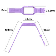 For Samsung Galaxy Fit 3 Solid Color Integrated TPU Watch Band(Cyan)