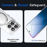 For Xiaomi 14 Electroplating MagSafe 360 Degree Rotation Holder Shockproof Phone Case(Black)