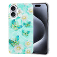 For iPhone 16 Colorful Painting Pattern TPU Phone Case(Butterflies) - iPhone 16 Cases by PMC TechLife | Online Shopping South Africa | PMC TechLife | Buy Now Pay Later Mobicred