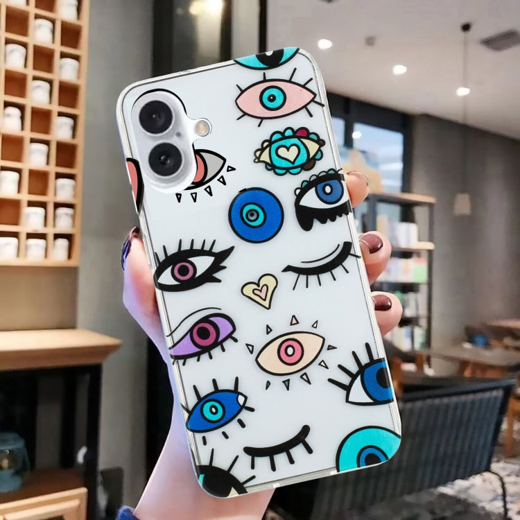 For iPhone 16 Colorful Painting Pattern TPU Phone Case(Eye Monster) - iPhone 16 Cases by PMC TechLife | Online Shopping South Africa | PMC TechLife | Buy Now Pay Later Mobicred