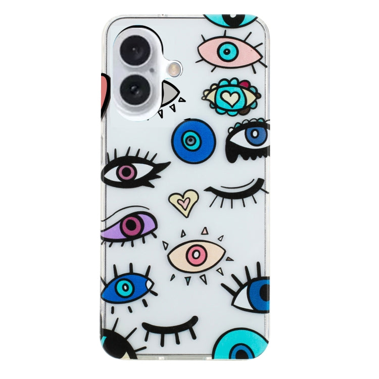 For iPhone 16 Colorful Painting Pattern TPU Phone Case(Eye Monster) - iPhone 16 Cases by PMC TechLife | Online Shopping South Africa | PMC TechLife | Buy Now Pay Later Mobicred