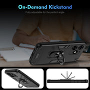 For Tecno Spark Go 2024 Shockproof Metal Ring Holder Phone Case(Black)