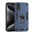 For Motorola Moto G Play 2024 Shockproof Metal Ring Holder Phone Case(Blue) - Motorola Cases by PMC Jewellery | Online Shopping South Africa | PMC Jewellery | Buy Now Pay Later Mobicred