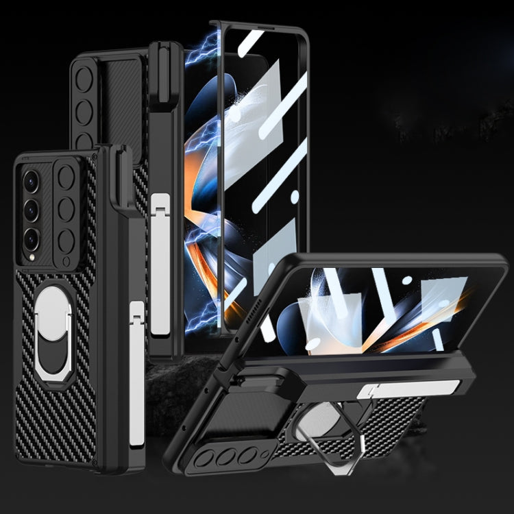 For Samsung Galaxy Z Fold4 GKK Integrated Magnetic Armor Full Coverage Phone Case(Carbon Fibre) - free shipping - PMC Jewellery - Order now!