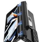 For Samsung Galaxy Z Fold4 GKK Integrated Magnetic Armor Full Coverage Phone Case(Carbon Fibre)