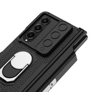 For Samsung Galaxy Z Fold4 GKK Integrated Magnetic Armor Full Coverage Phone Case(Carbon Fibre)