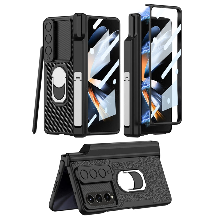 For Samsung Galaxy Z Fold4 GKK Integrated Magnetic Armor Full Coverage Phone Case(Litchi Texture) - free shipping - PMC Jewellery - Order now!