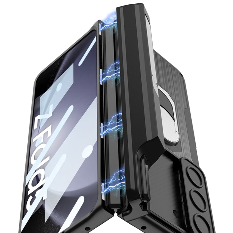 For Samsung Galaxy Z Fold5 GKK Integrated Magnetic Armor Full Coverage Phone Case(Brushed Texture) - free shipping - PMC Jewellery - Order now!