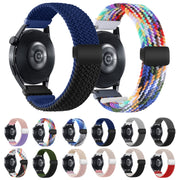20mm Two-color Magnetic Braided Nylon Watch Band(Starlight Colorful Pink)