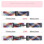 20mm Two-color Magnetic Braided Nylon Watch Band(Space Grey Black)