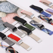 20mm Two-color Magnetic Braided Nylon Watch Band(Starlight Colorful Pink)