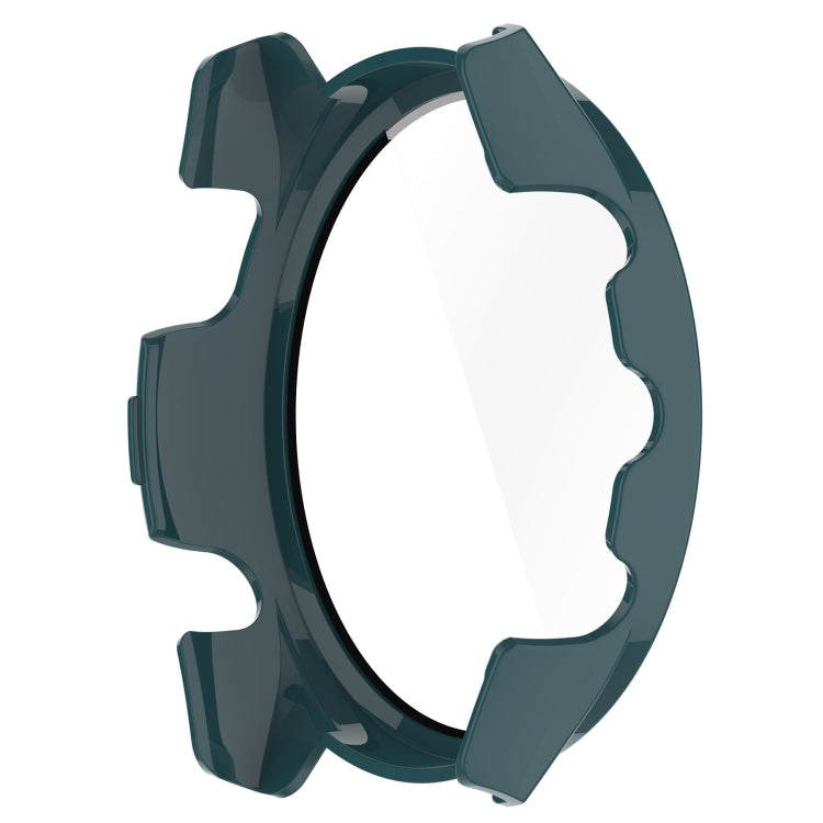 For Garmin Forerunner 165 / 165 Music PC + Tempered Film Integrated Watch Protective Case(Pine Green) - Watch Cases by PMC TechLife | Online Shopping South Africa | PMC TechLife