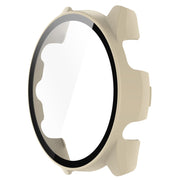For Garmin Forerunner 165 / 165 Music PC + Tempered Film Integrated Watch Protective Case(Ivory White)