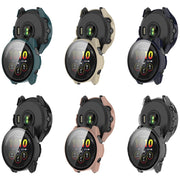 For Garmin Forerunner 165 / 165 Music PC + Tempered Film Integrated Watch Protective Case(Black)