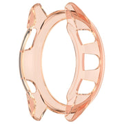 For Garmin Forerunner 165 / 165 Music Half Pack Hollow TPU Watch Protective Case(Transparent Pink)