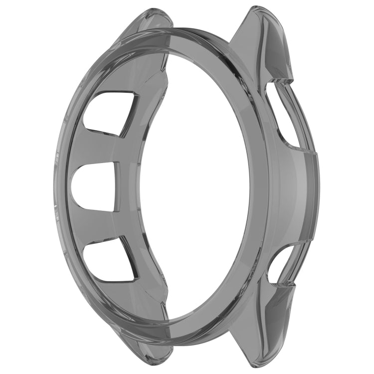 For Garmin Forerunner 165 / 165 Music Half Pack Hollow TPU Watch Protective Case(Transparent Black) - Watch Cases by PMC TechLife | Online Shopping South Africa | PMC TechLife