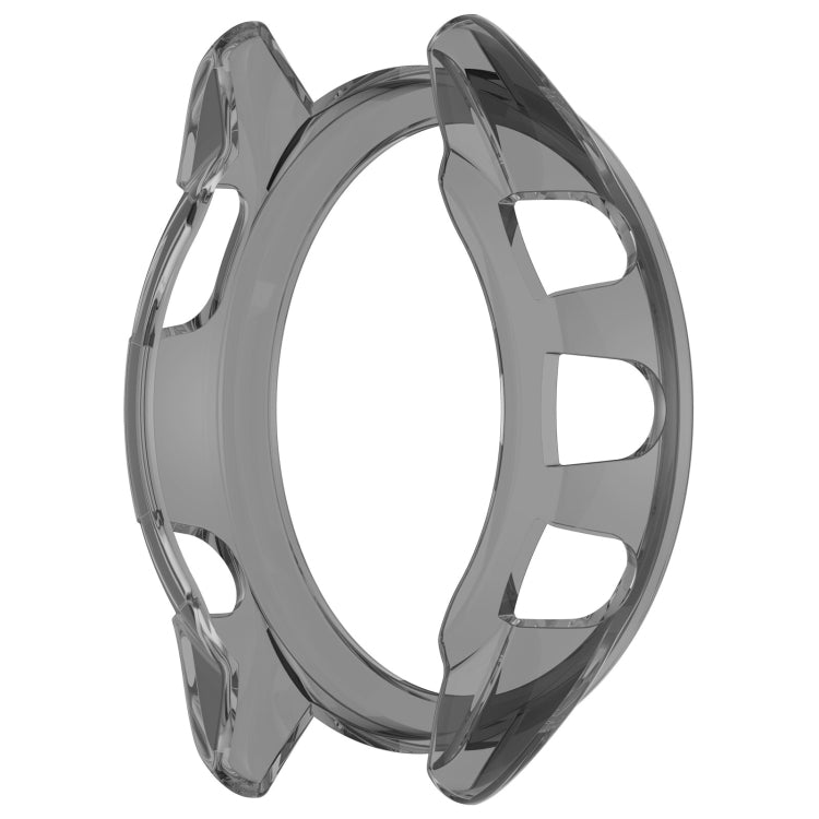 For Garmin Forerunner 165 / 165 Music Half Pack Hollow TPU Watch Protective Case(Transparent Black) - Watch Cases by PMC TechLife | Online Shopping South Africa | PMC TechLife