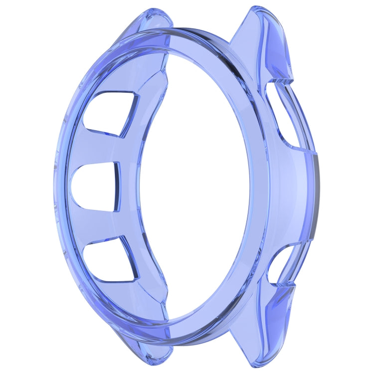 For Garmin Forerunner 165 / 165 Music Half Pack Hollow TPU Watch Protective Case(Transparent Blue) - Watch Cases by PMC TechLife | Online Shopping South Africa | PMC TechLife