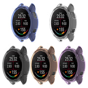 For Garmin Forerunner 165 / 165 Music Half Pack Hollow TPU Watch Protective Case(Transparent Purple)